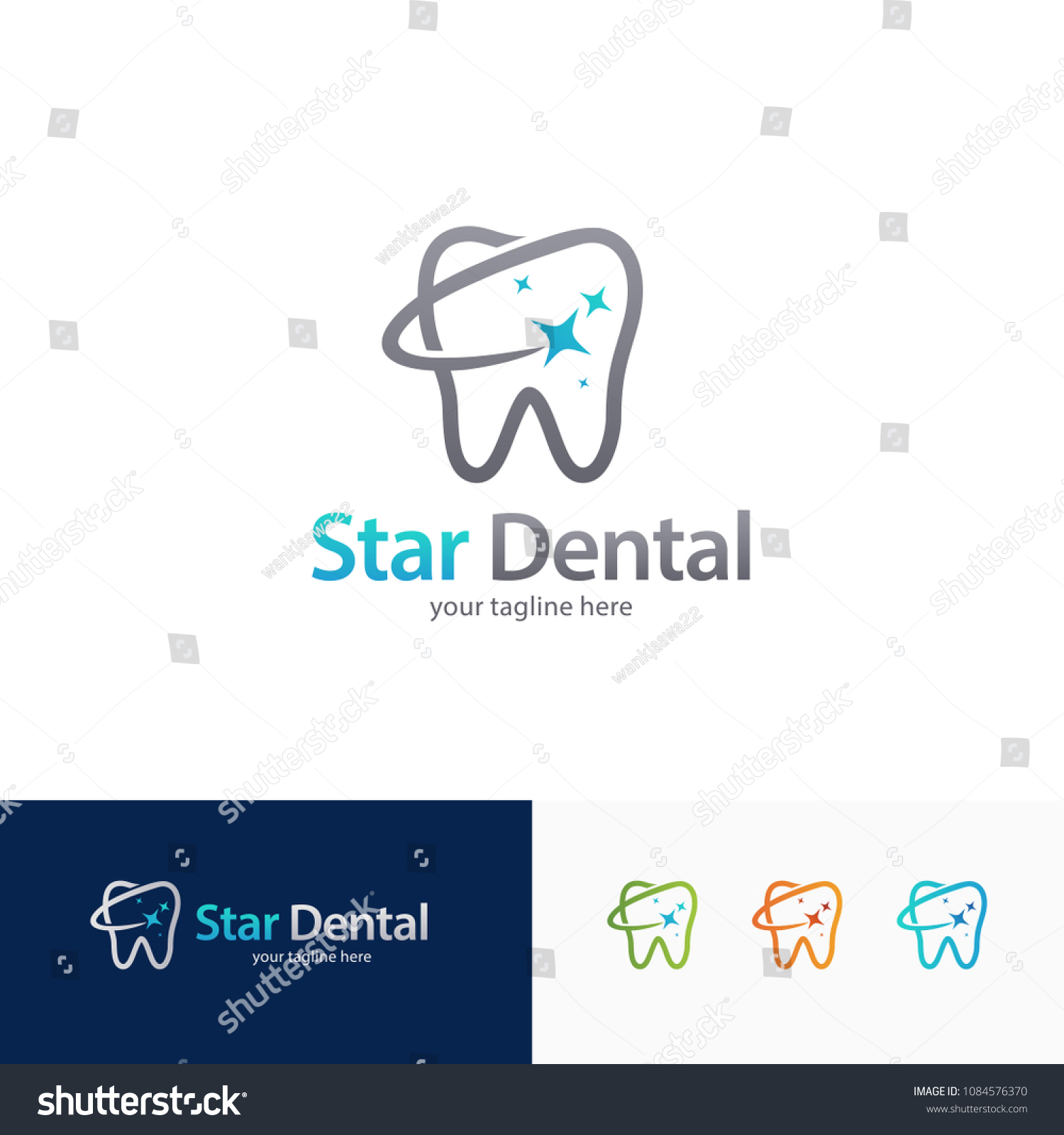Star Dental Logo Vector Stock Vector (Royalty Free) 1084576370