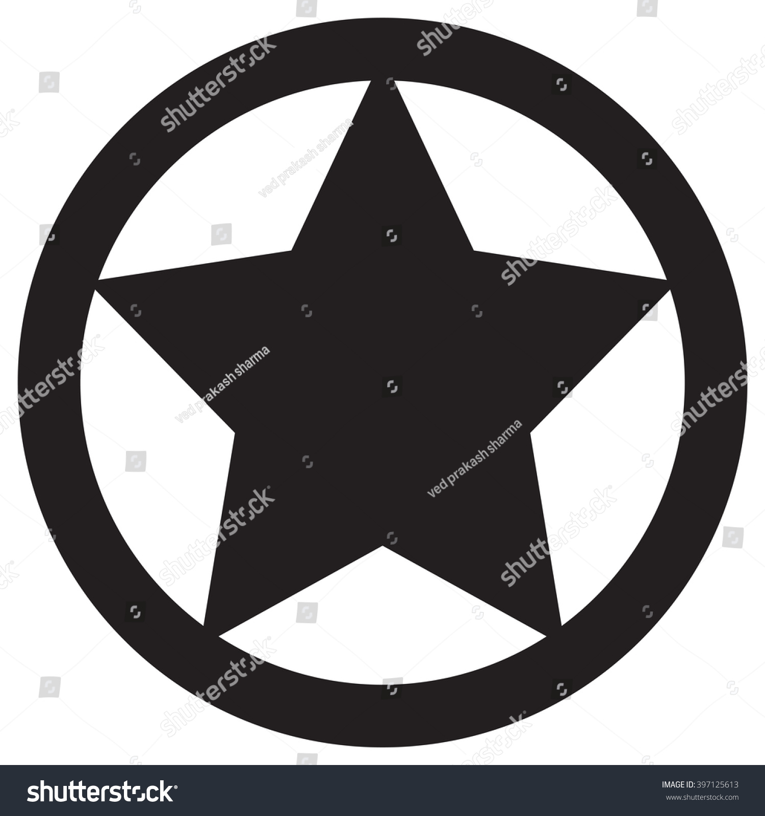 Star Circle Icon Stock Vector 397125613 - Shutterstock