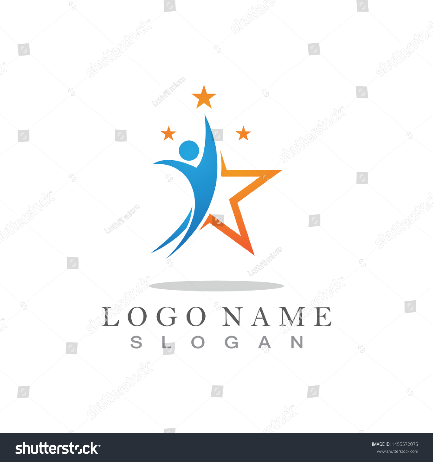 Star Logo Success People Template Vector Stock Vector (Royalty Free ...