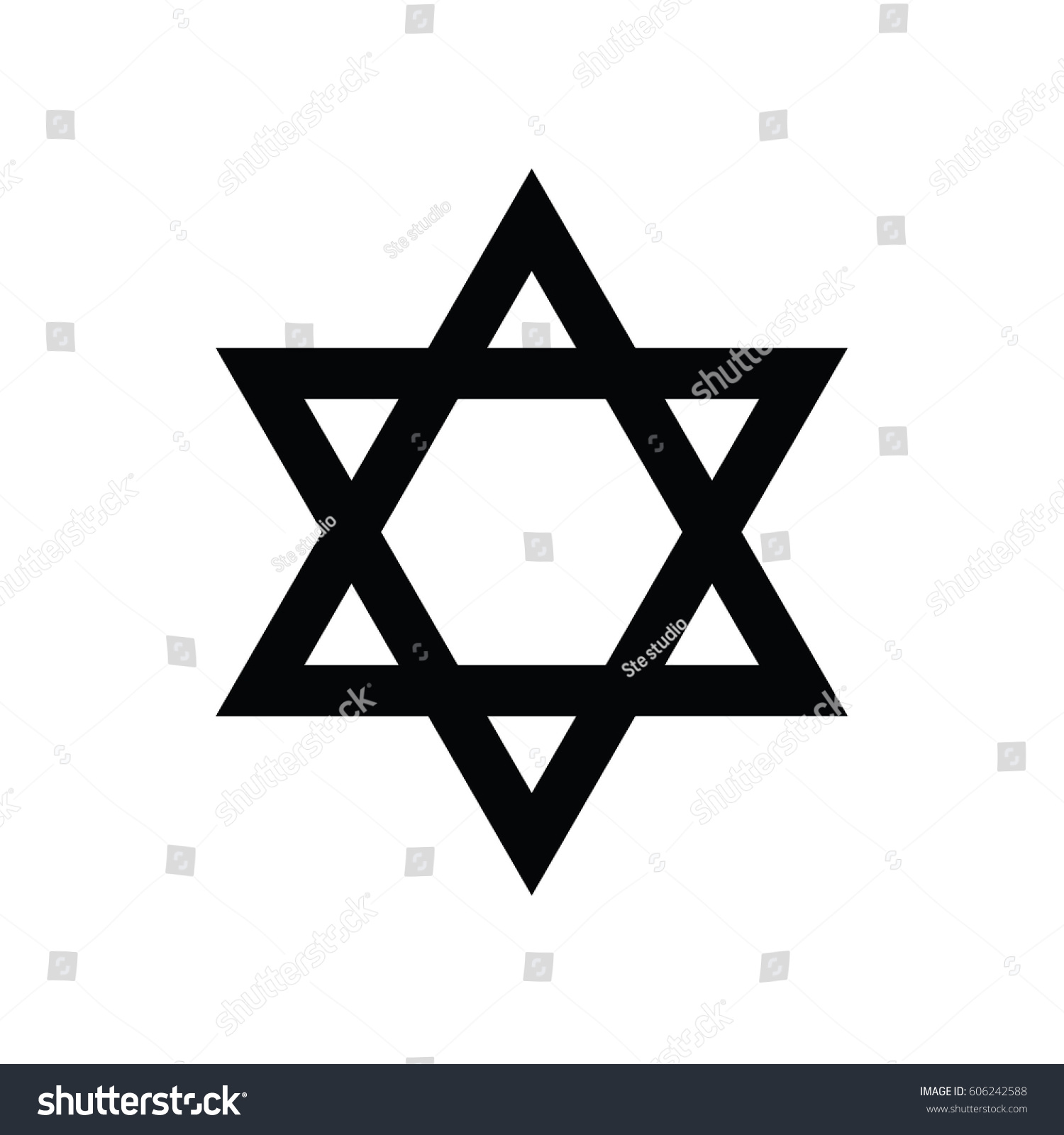 black star of david symbol clip art preview
