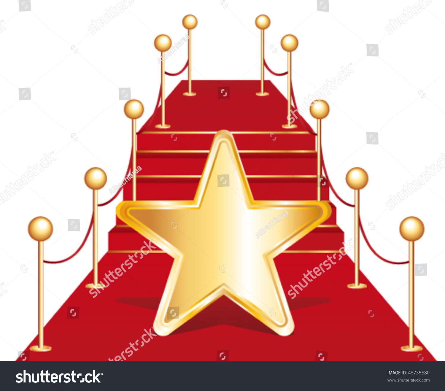 Star On Red Carpet. Vector Illustration. - 48735580 : Shutterstock