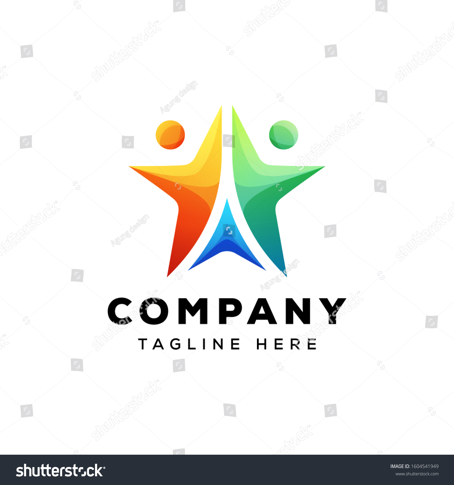 Star People Logo Concept Premium Vector Stock Vector (Royalty Free ...