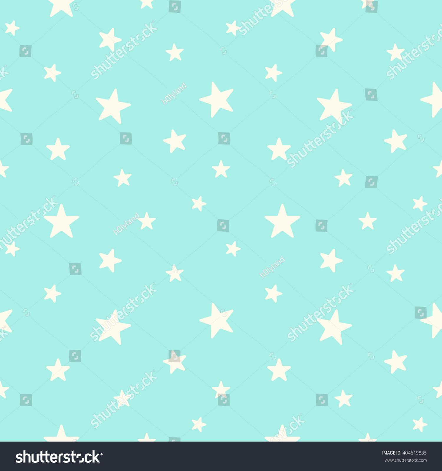 Star Seamless Pattern Cute White Stars Stock Vector Royalty Free