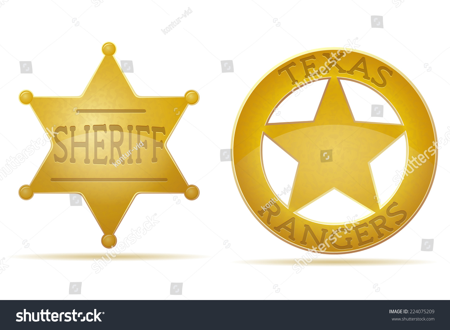SVG of star sheriff and ranger vector illustration isolated on white background svg