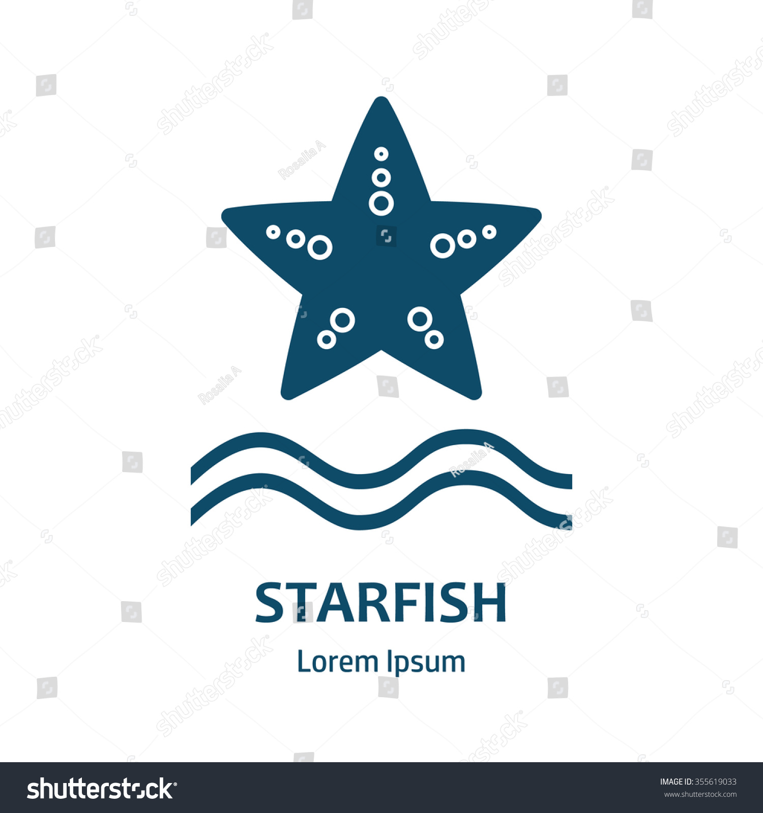 Starfish Icon. Vector Illustration. Starfish Vector Design Template ...