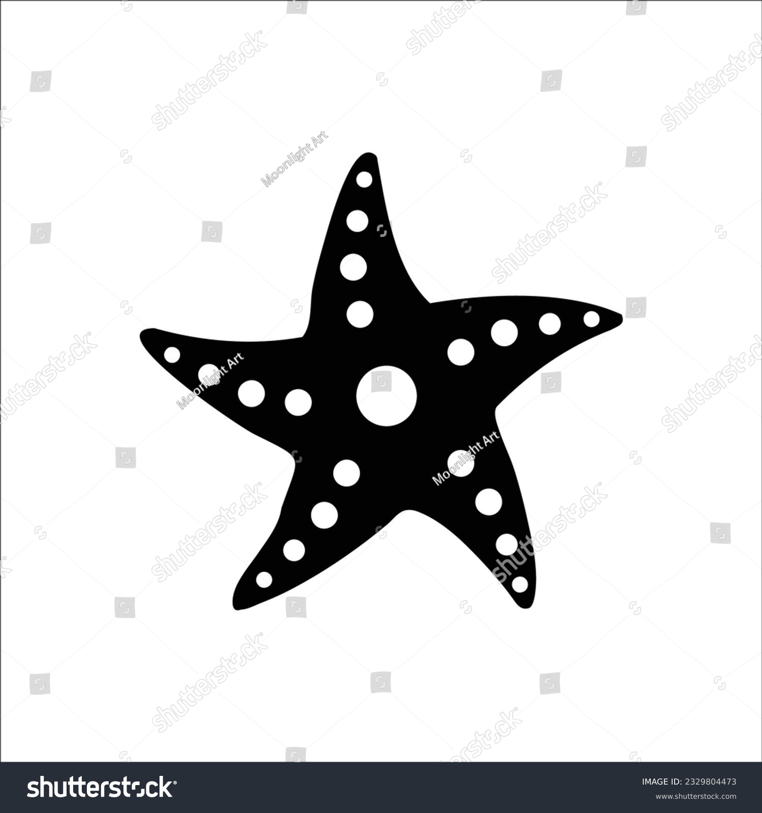 SVG of Starfish Svg, Starfish Silhouette Svg, Ocean, Cute Starfish, Custom Starfish svg, png, digital download file, svg files for cricut svg
