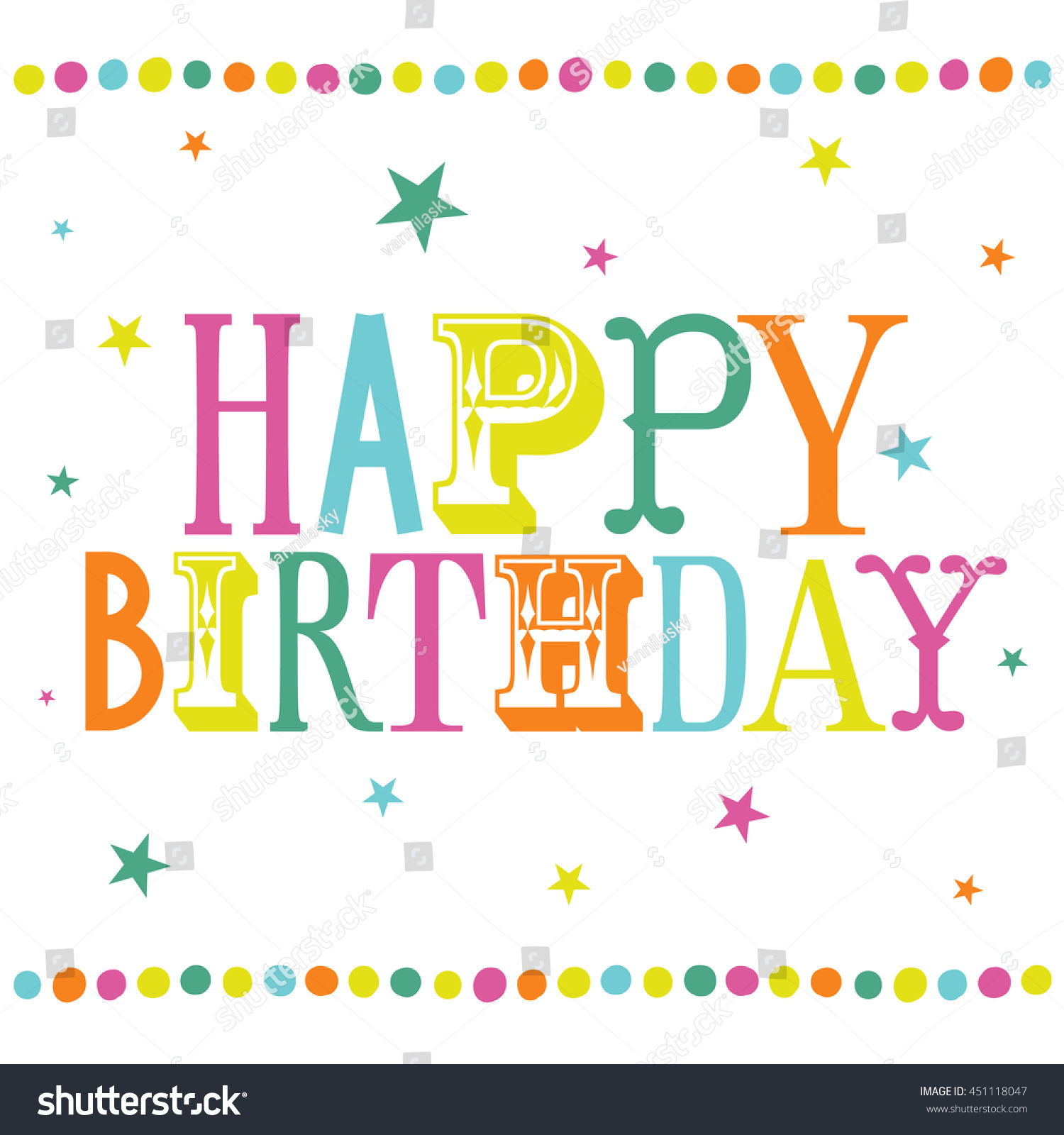 Starlight Birthday Design Stock Vector 451118047 : Shutterstock