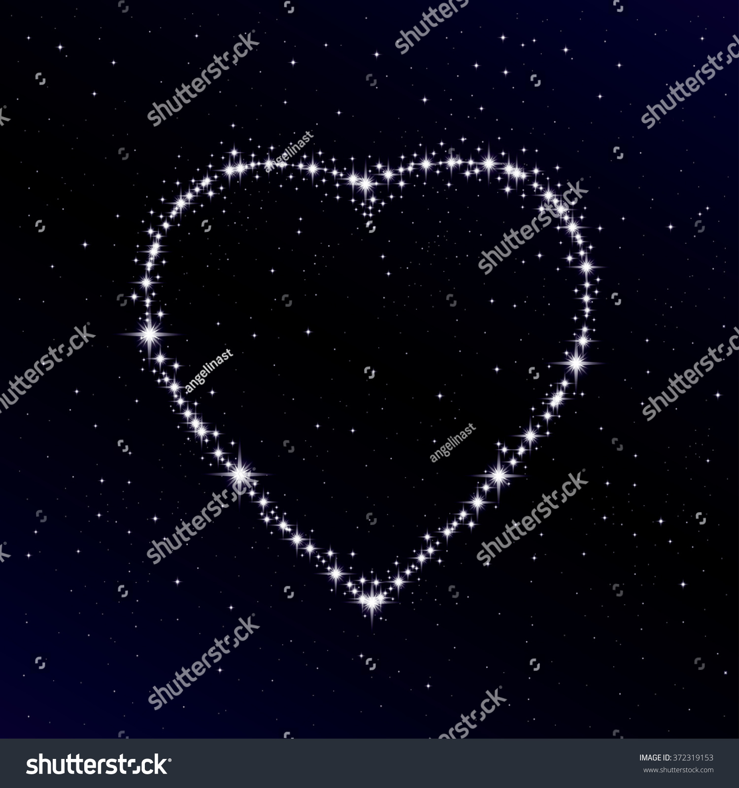 Starry Heart Constellation Valentines Day Abstract Stock Vector ...