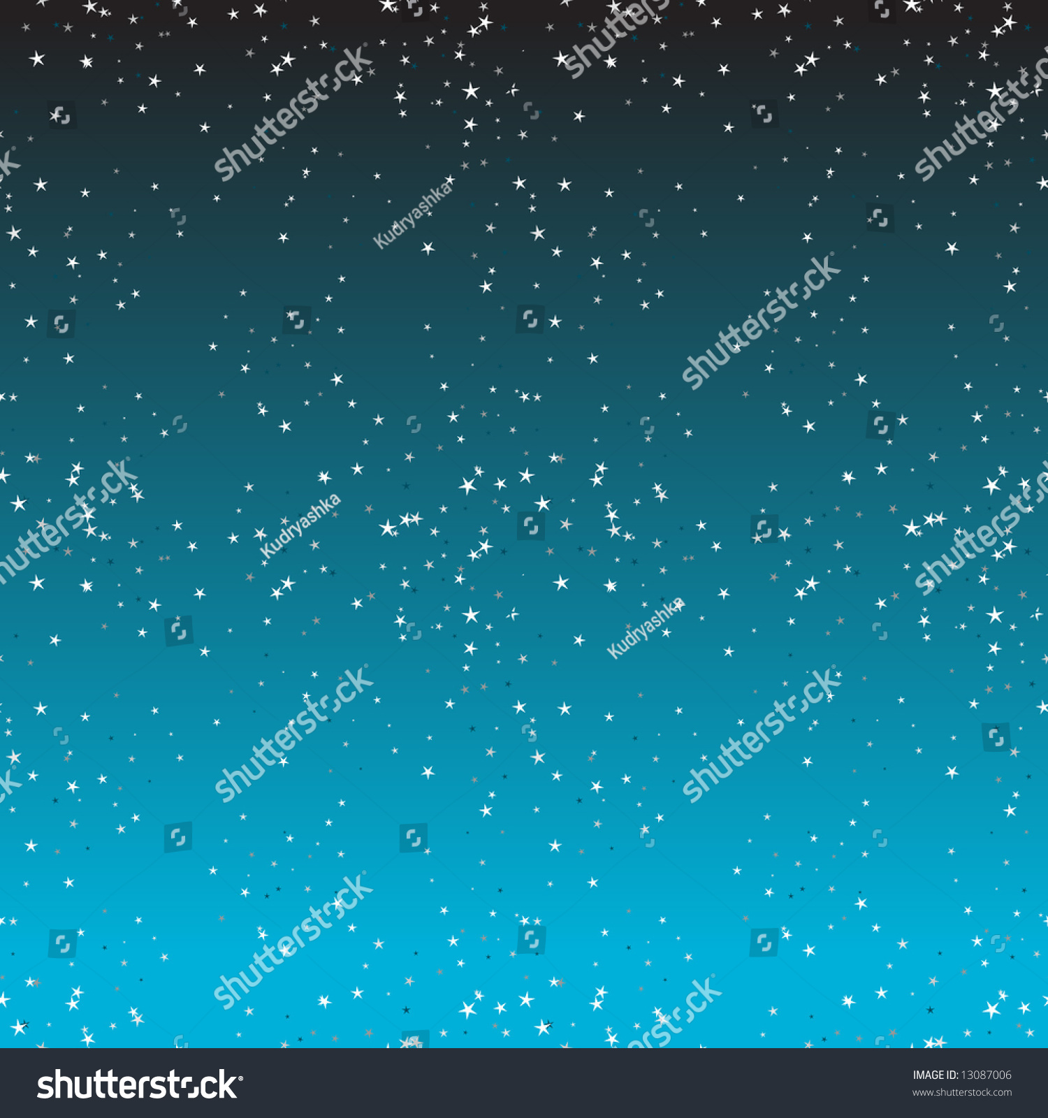 Starry Sky, Night Stock Vector Illustration 13087006 : Shutterstock