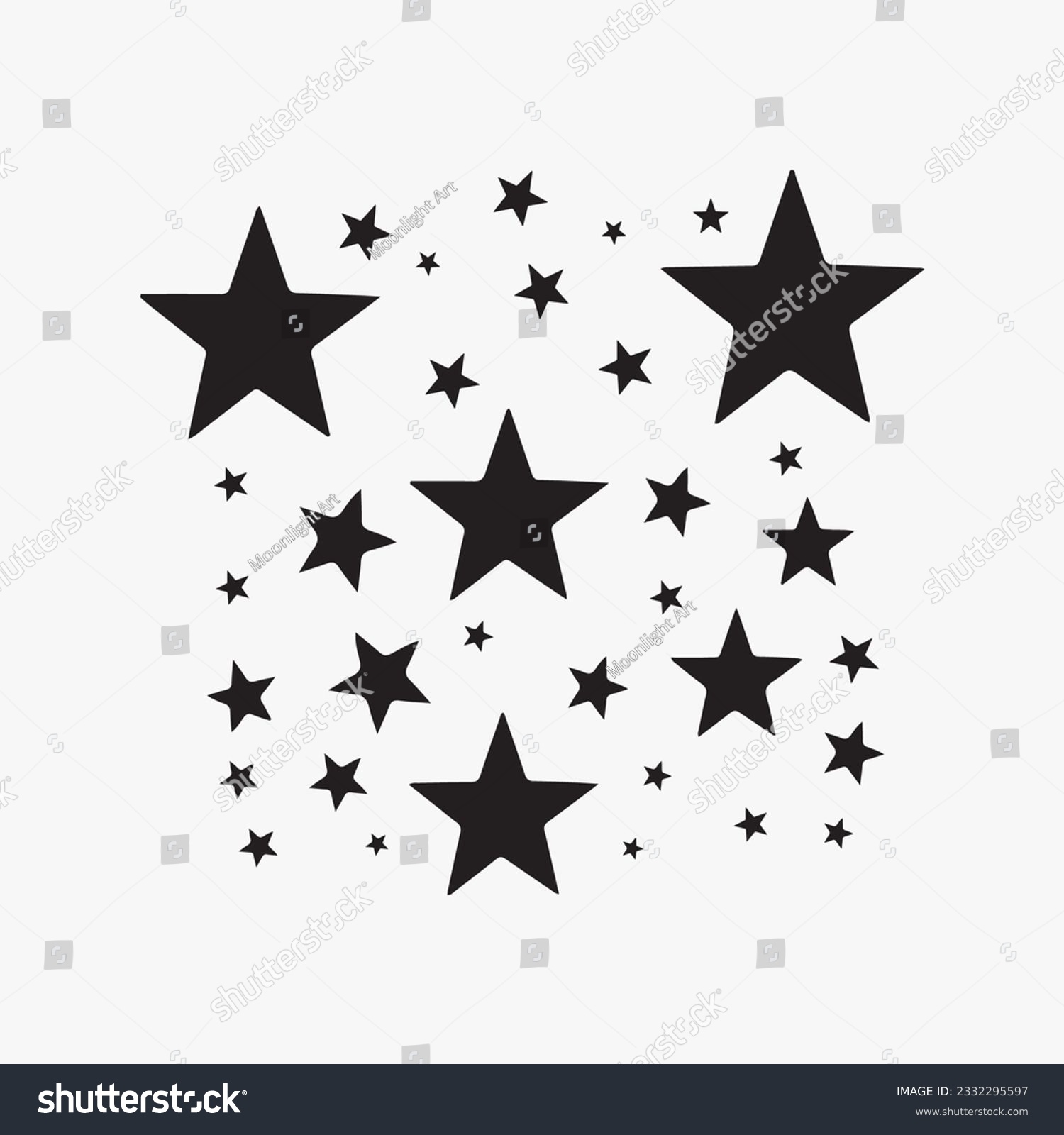 SVG of Stars Bundle Svg, Stars Svg, Sparkle Stars SVG, Star Clipart, Instant Download, Cricut Cut File, Silhouette, Svg Files for Cricut svg