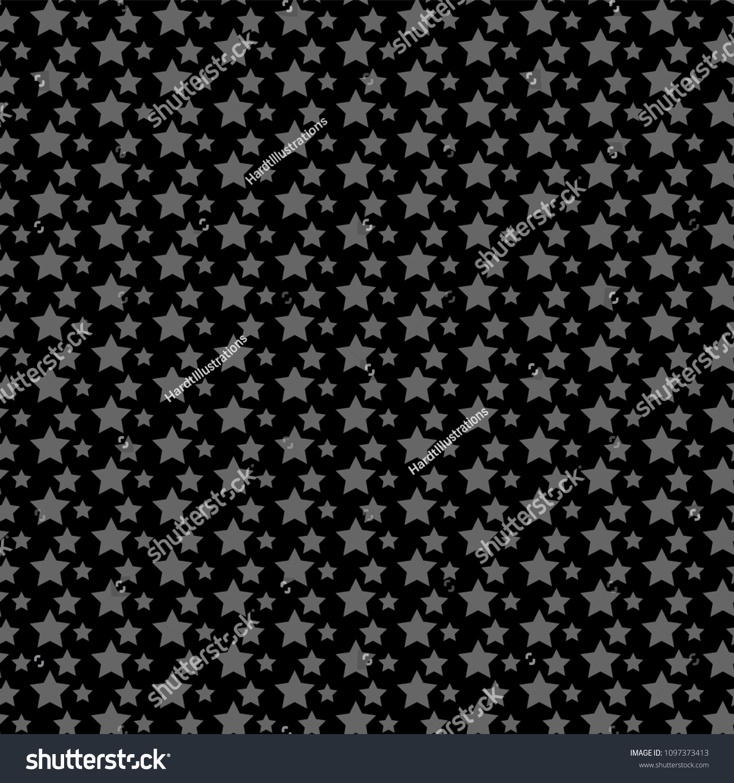Stars Seamless Pattern Large Tinted White Stars On Black Stars Seamless Pattern Large Tinted White Stars On Black