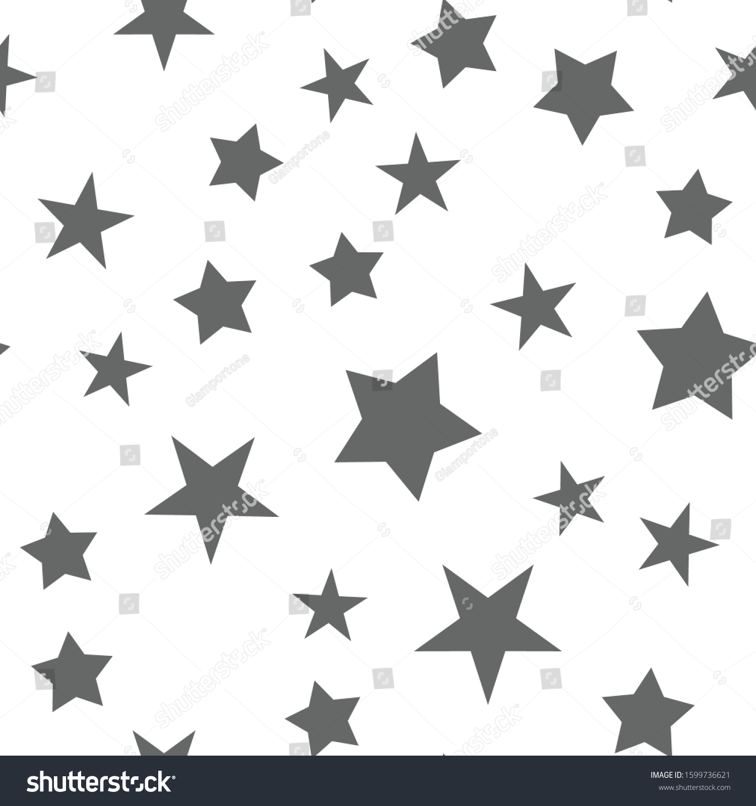 Stars Seamless Pattern Star Texture Background Stock Vector Royalty Free