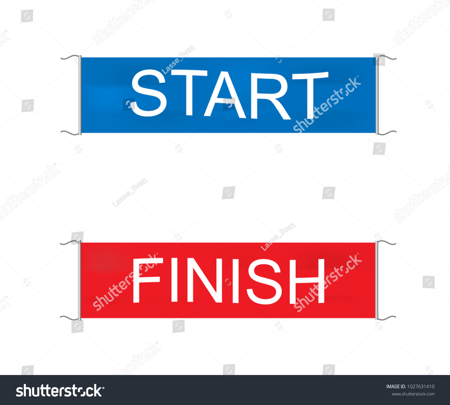 Start Finish Linebanners Vector Sports Competition Stock Vector ...