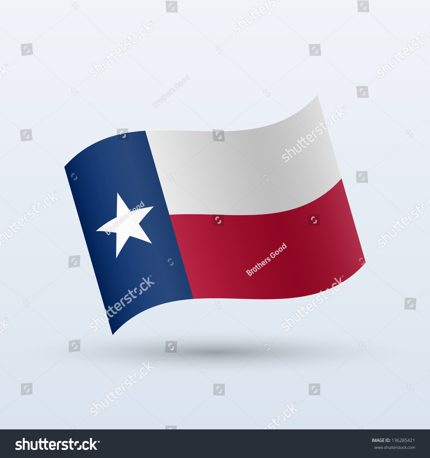 Download State Texas Flag Waving Form On Stock Vector 136285421 ...