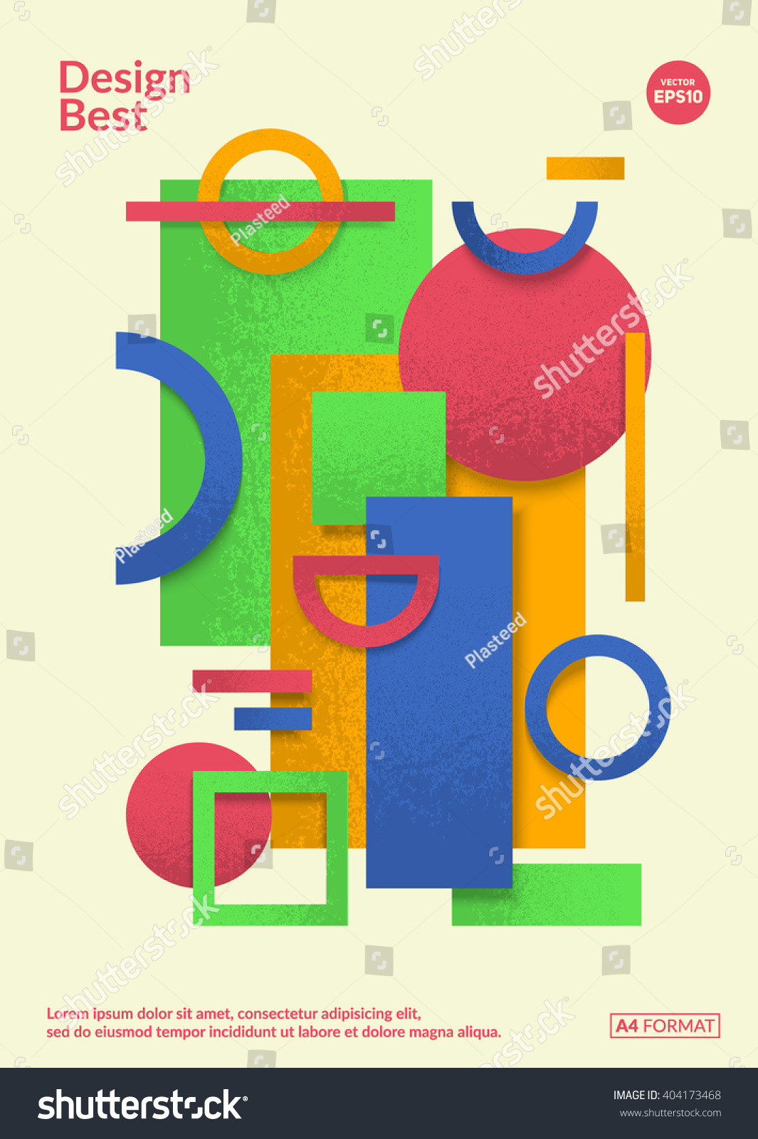 Static Design Poster Simple Colorful Geometric Stock Vector Royalty Free