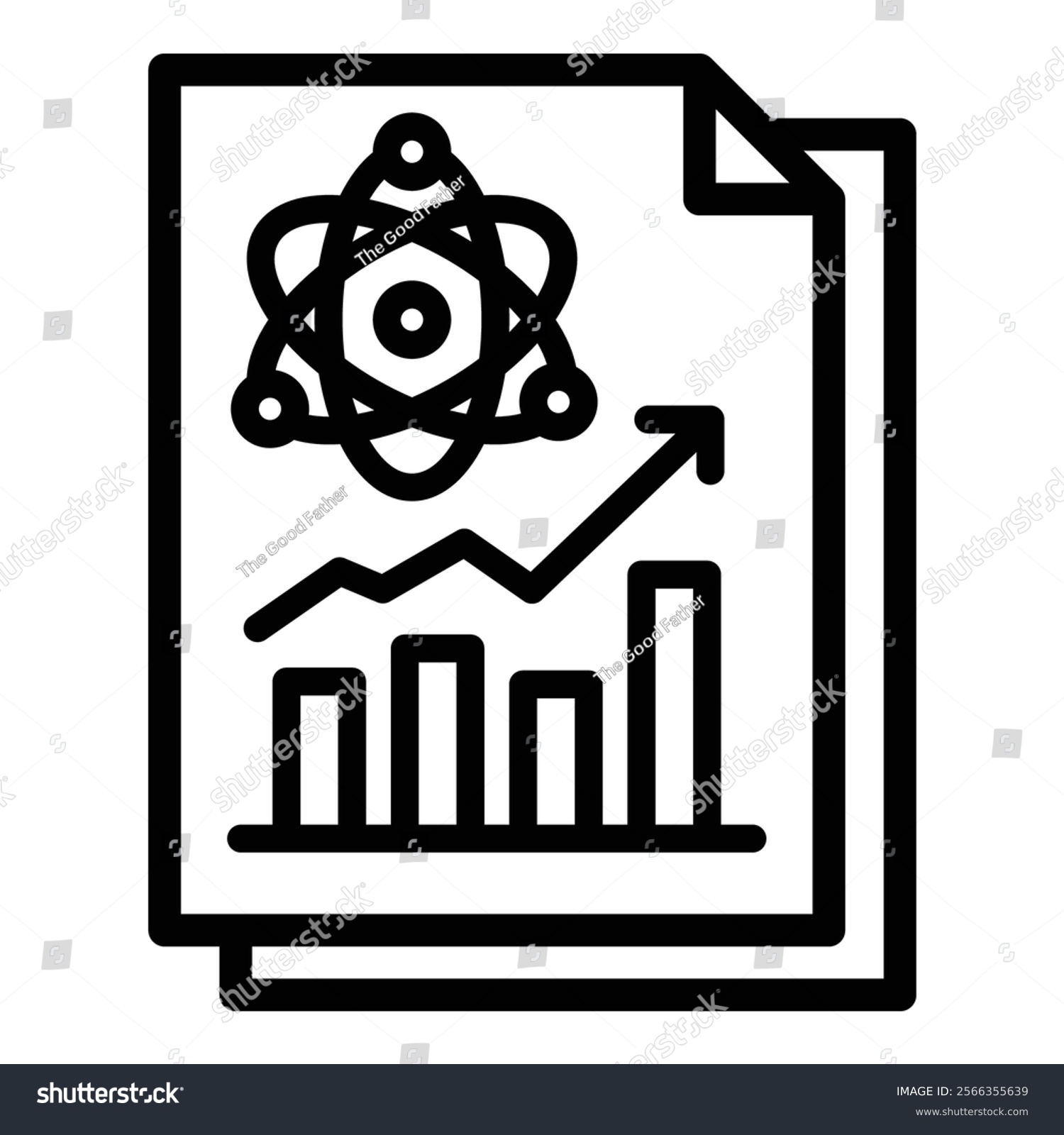 black science report with atom and graph clip art preview