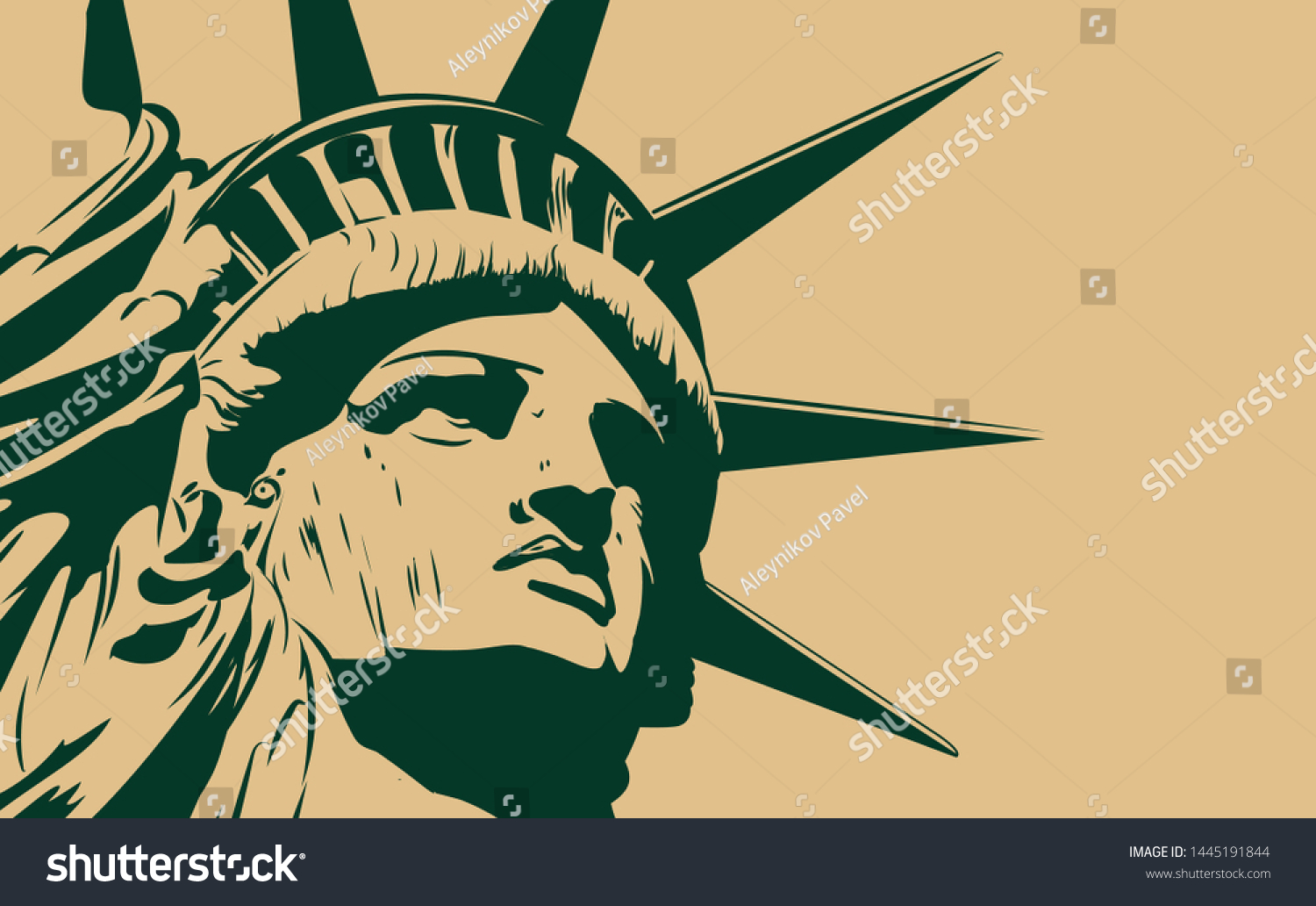 Statue Liberty Vector Image Stock Vector (Royalty Free) 1445191844 ...