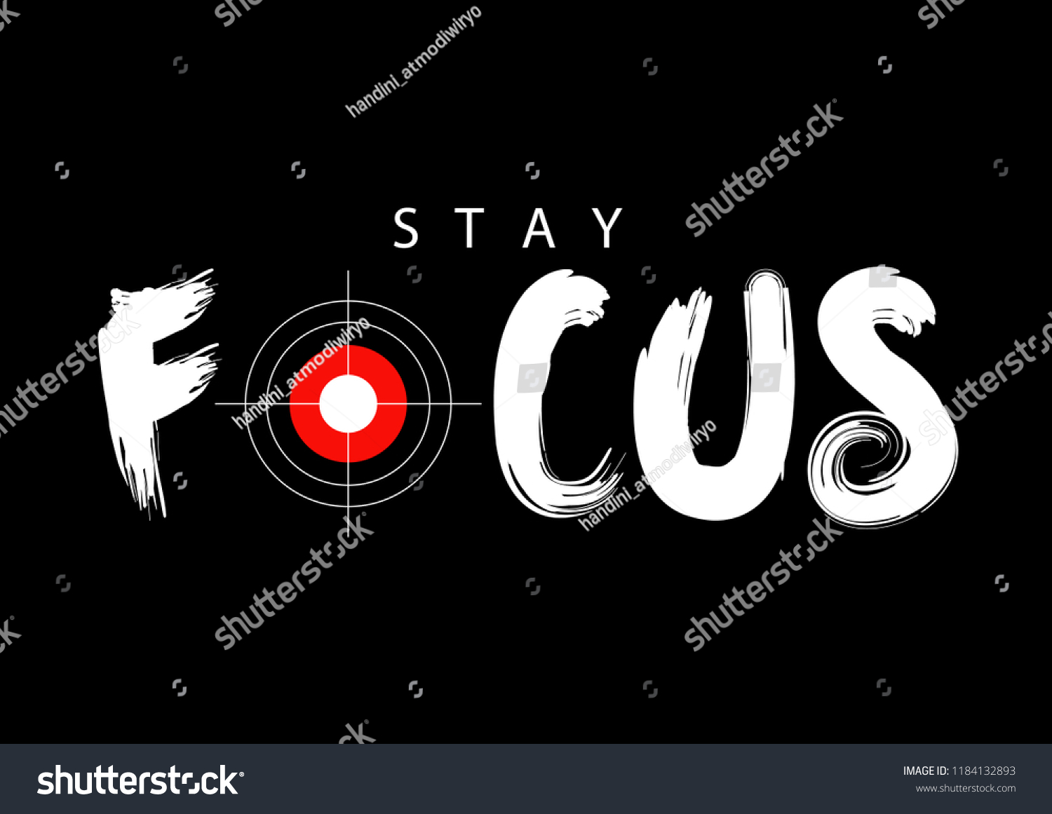 Image Vectorielle De Stock De Stay Focus Typography Motivational Quote 1184132893
