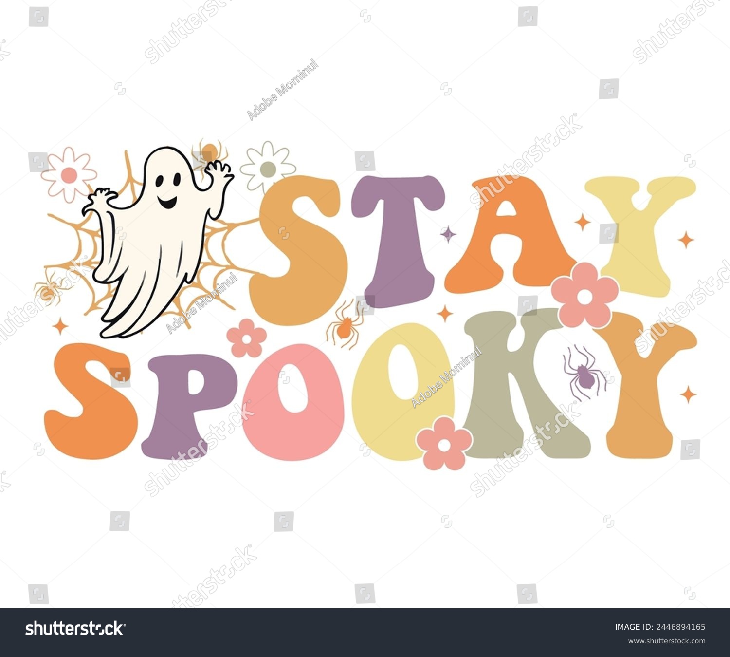SVG of Stay Spooky Retro Svg,Halloween Svg,Typography,Halloween Quotes,Witches Svg,Halloween Party,Halloween Costume,Halloween Gift,Funny Halloween,Spooky Svg,Funny T shirt,Ghost Svg,Cut file svg