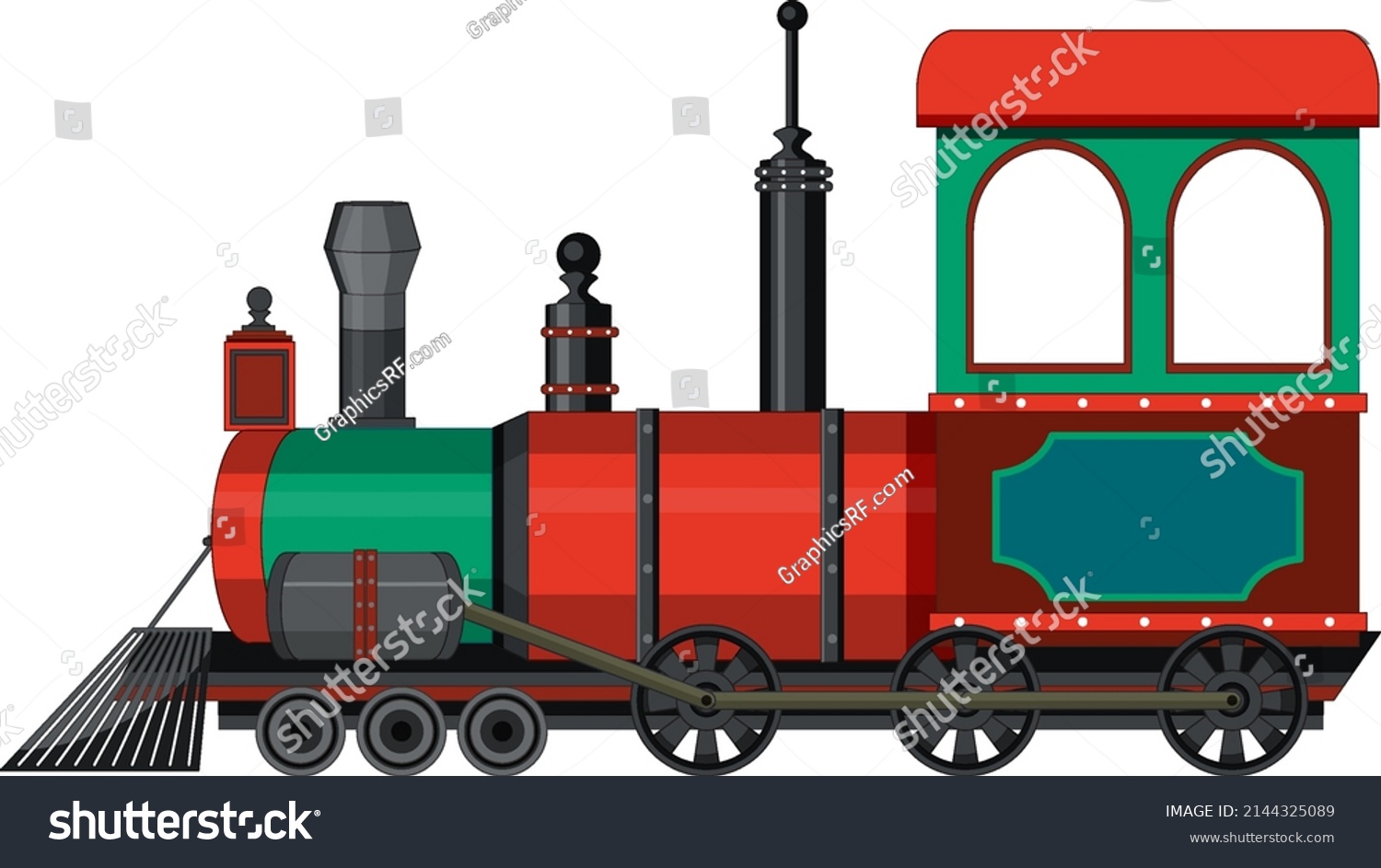 Steam Locomotive Train Vintage Style Illustration Stock Vector (royalty 