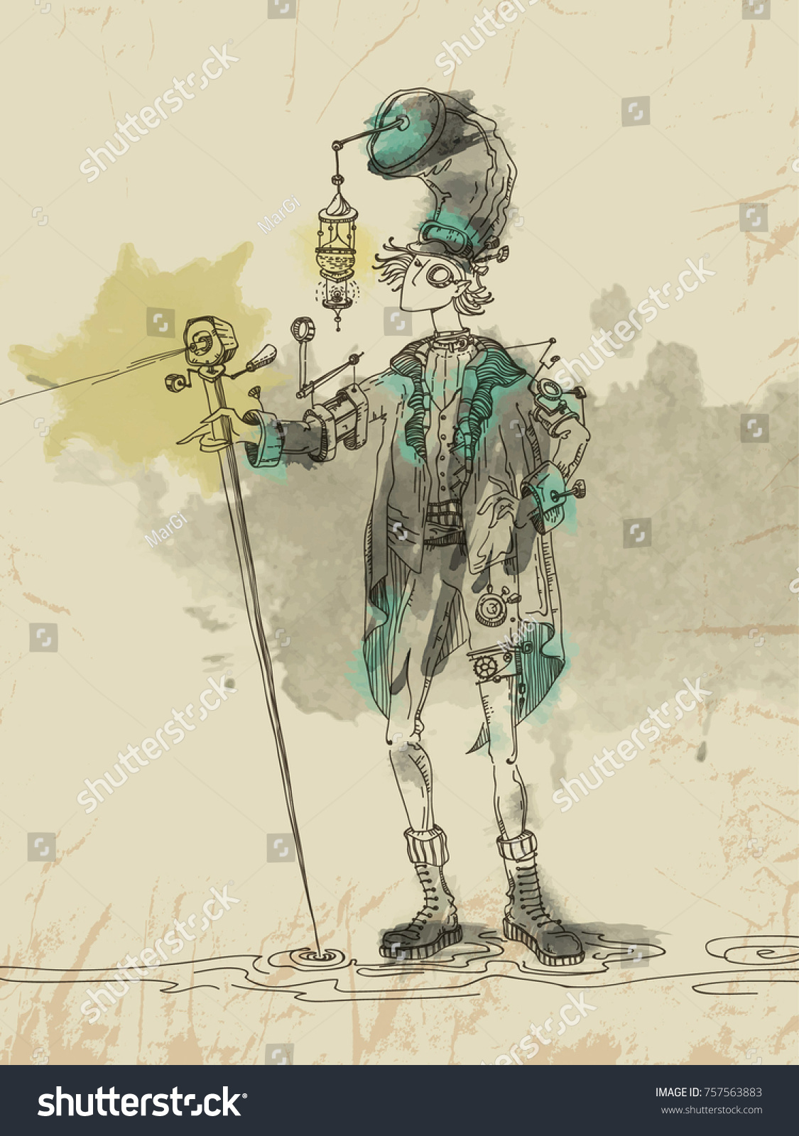 steampunk man character steampunk style laser stock vector royalty free 757563883 https www shutterstock com image vector steampunk man character style laser ray 757563883