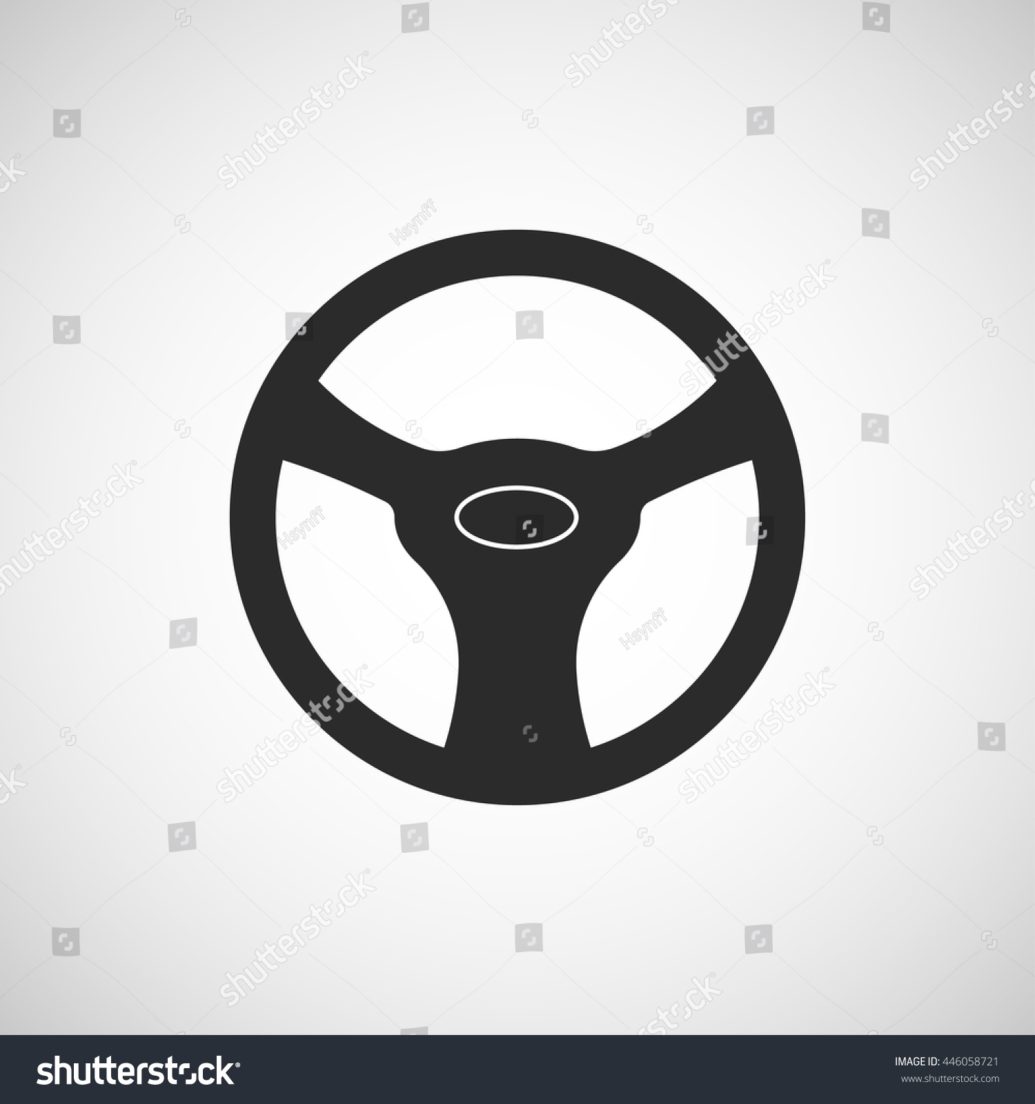 Steering Wheel Icon Stock Vector Illustration 446058721 : Shutterstock