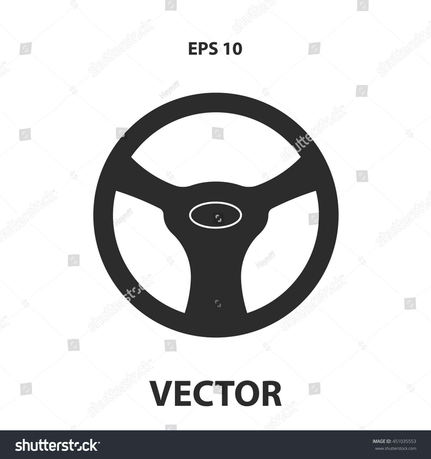 Steering Wheel Icon Stock Vector Illustration 451035553 : Shutterstock