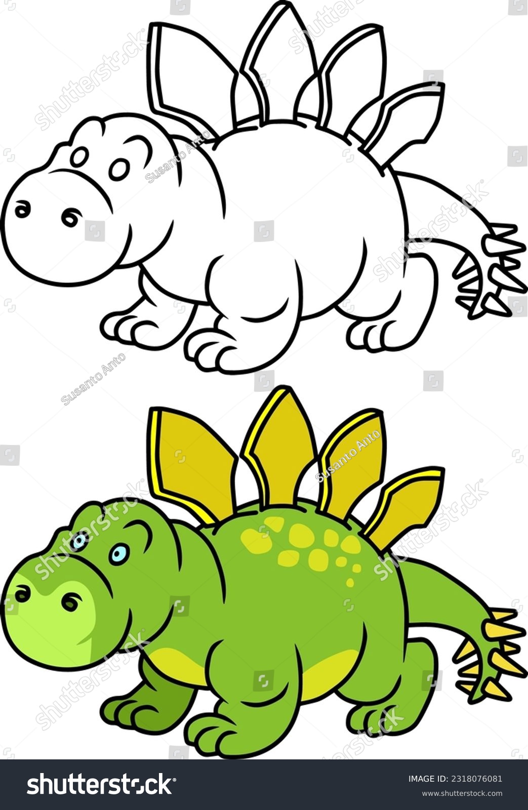 SVG of stegosaurus  vector illustration isolated on white background svg