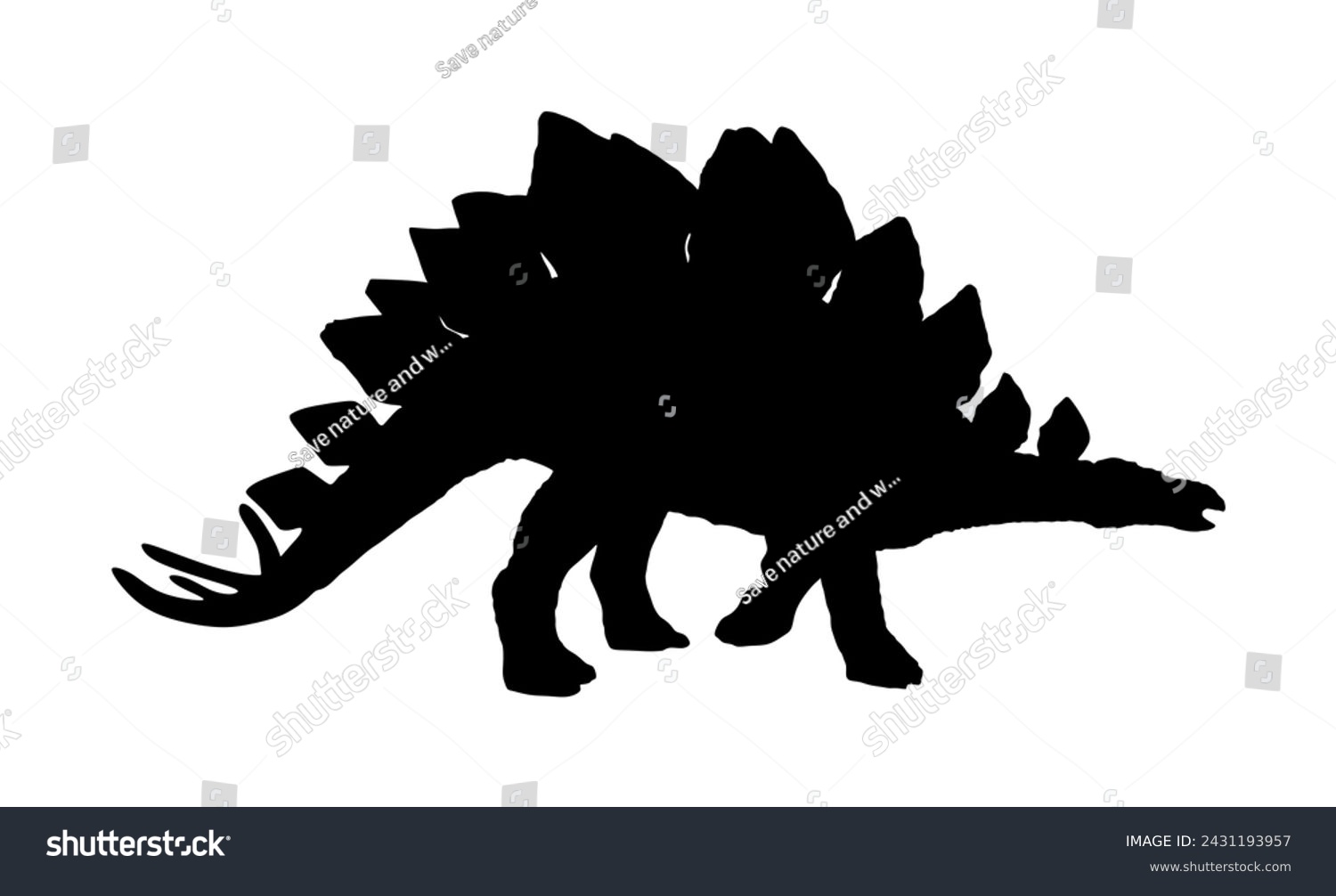 SVG of Stegosaurus vector silhouette illustration isolated on white background. Dinosaurs symbol. Jurassic era. Dino sign. Shape Stegosaurus shadow. svg