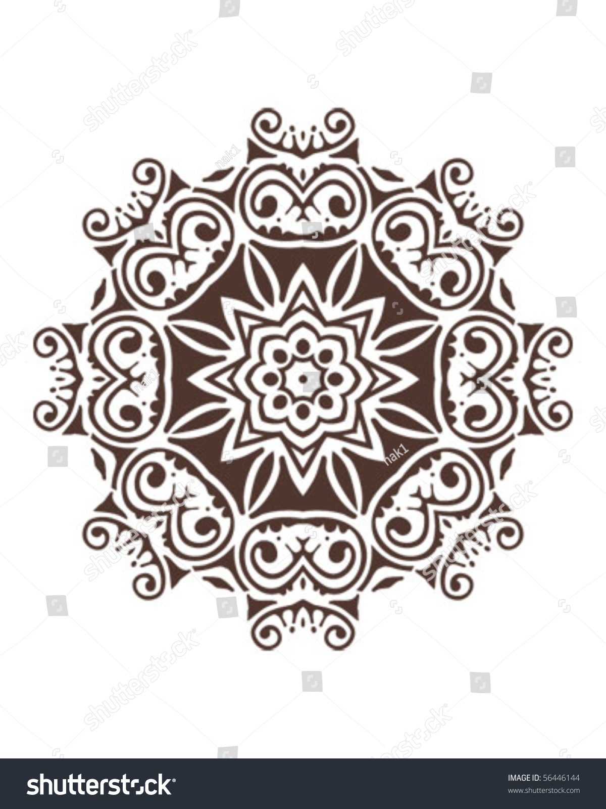 Stencil Mandala Indian Design Stock Vector Royalty Free 56446144   Stock Vector Stencil Mandala Indian Design 56446144 