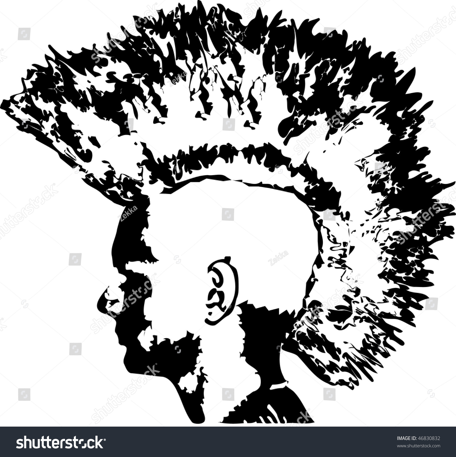 Stencil Punk Stock Vector Illustration 46830832 : Shutterstock