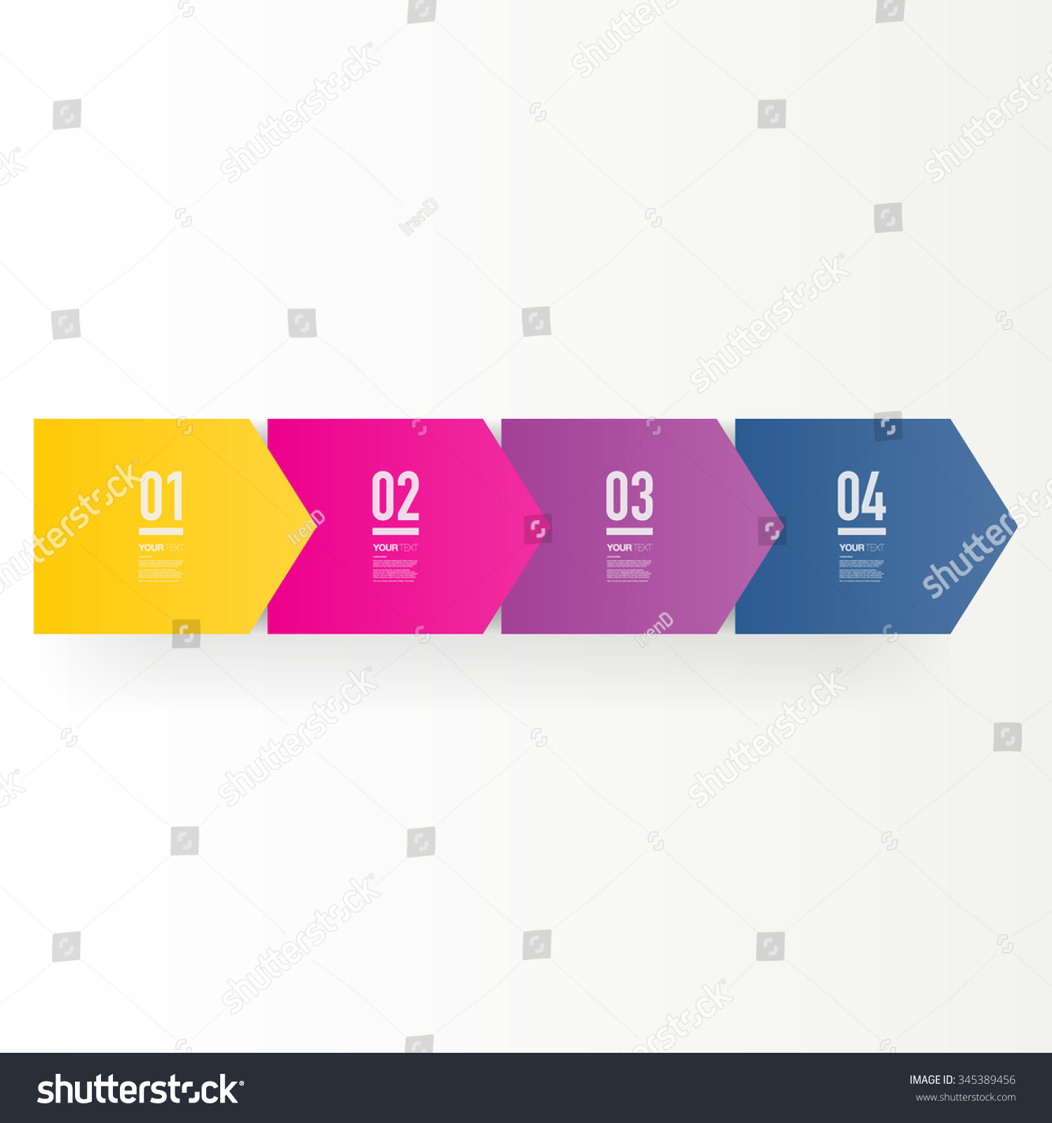 Step By Step Infographic Design 3d Stock Vector 345389456
