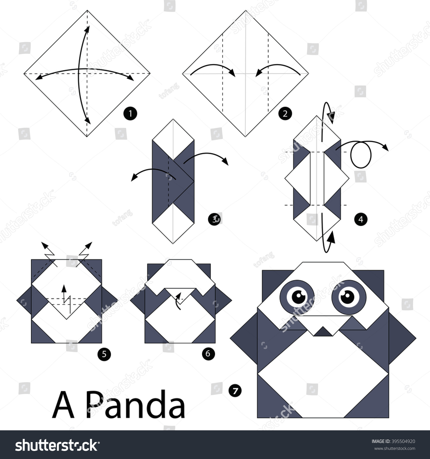 Oriland Origami Panda Family Origami Panda Easy
