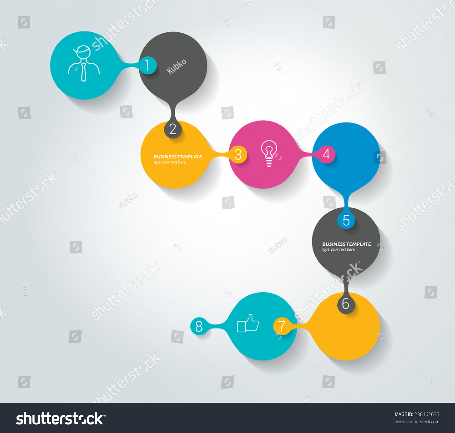 Step By Step Template Vector Tutorial: vector de stock (libre de ...