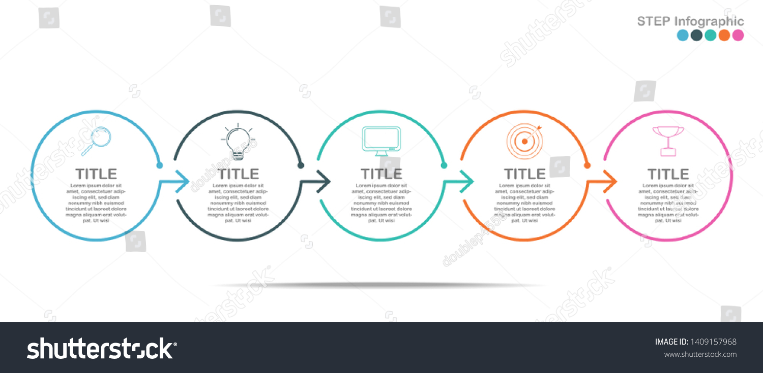 Step Process Infographic Vector Circle Eps10 Stock Vector (royalty Free 