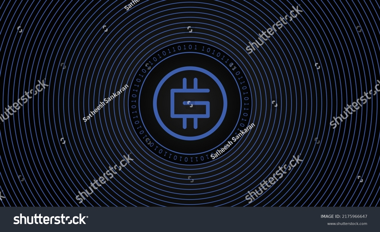 SVG of Stepn (GMT) crypto currency coin logo banner. Line art financial technology concept vector illustration background. svg