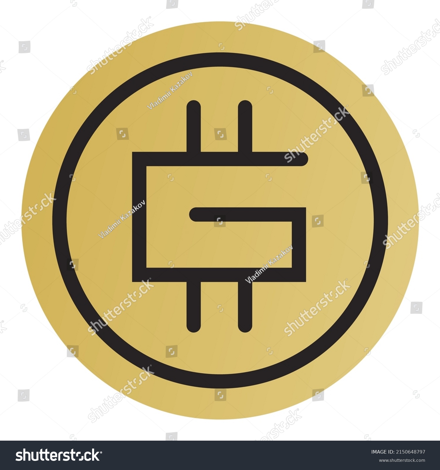 SVG of Stepn GMT token symbol cryptocurrency logo in circle, coin icon isolated on white background. Vector illustration. svg