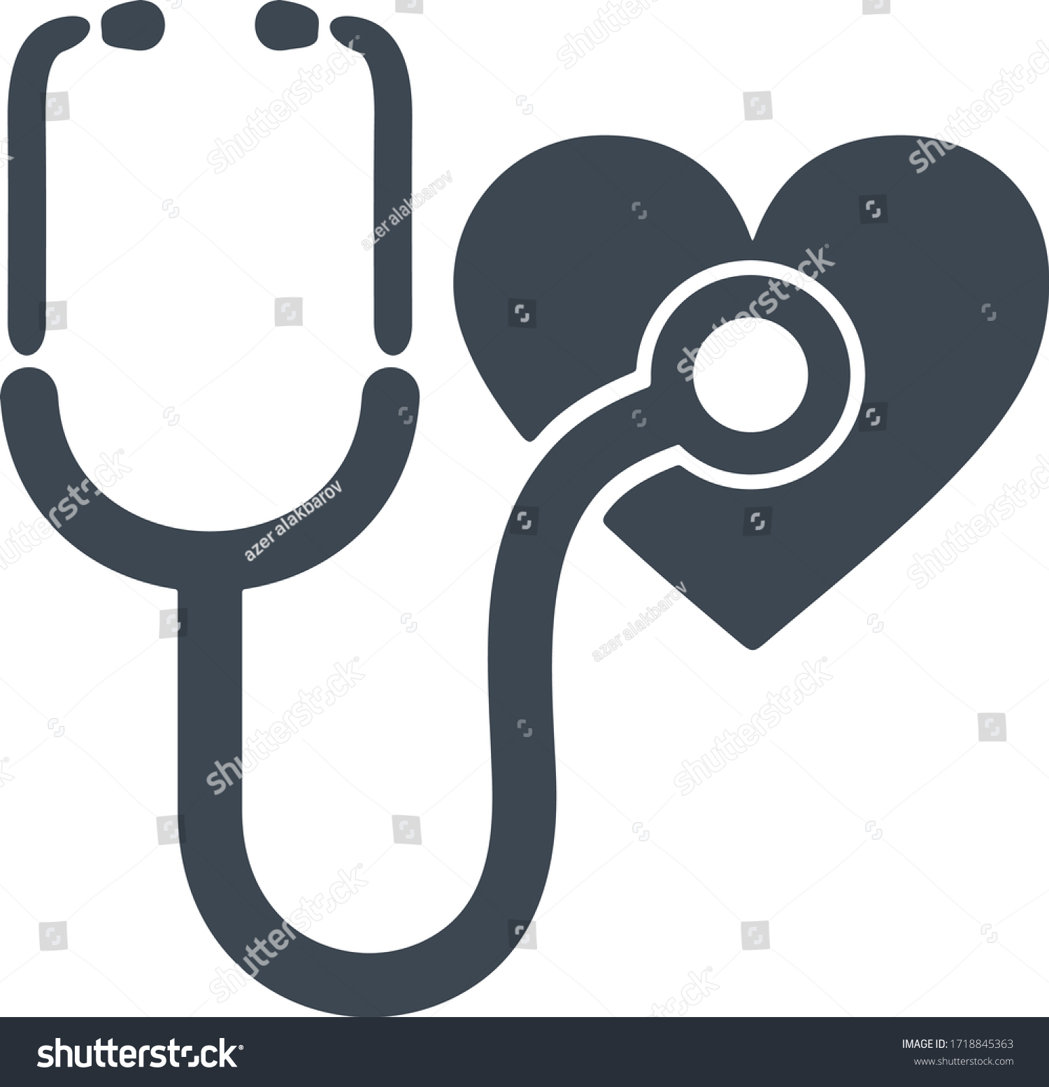 SVG of Stethoscope and heart symbol. Listening heartbeat. Heart rate measurement. Flat icon design for health concept. svg