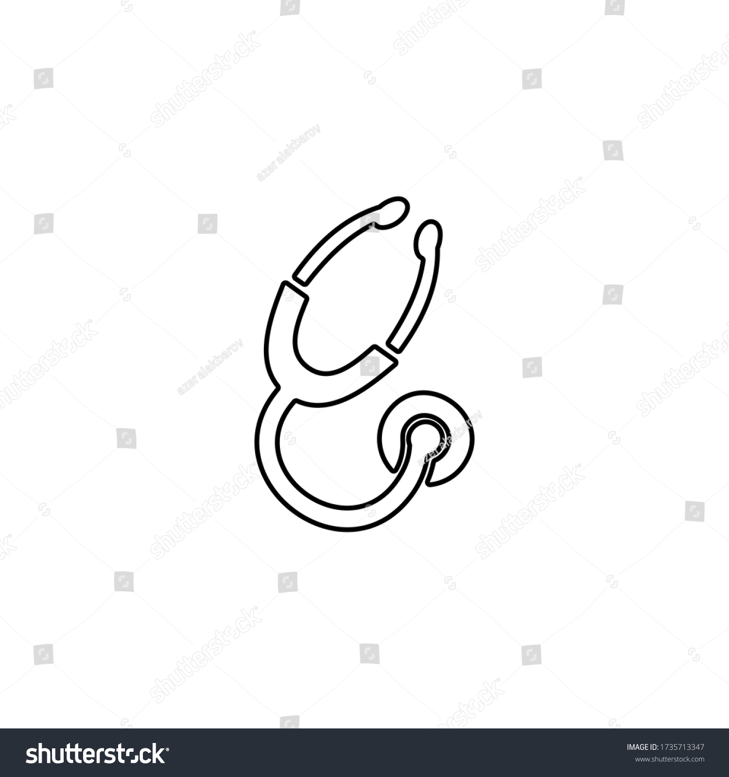 SVG of Stethoscope symbol. Listening heartbeat. Heart rate measurement. Line icon design for health care concept. svg