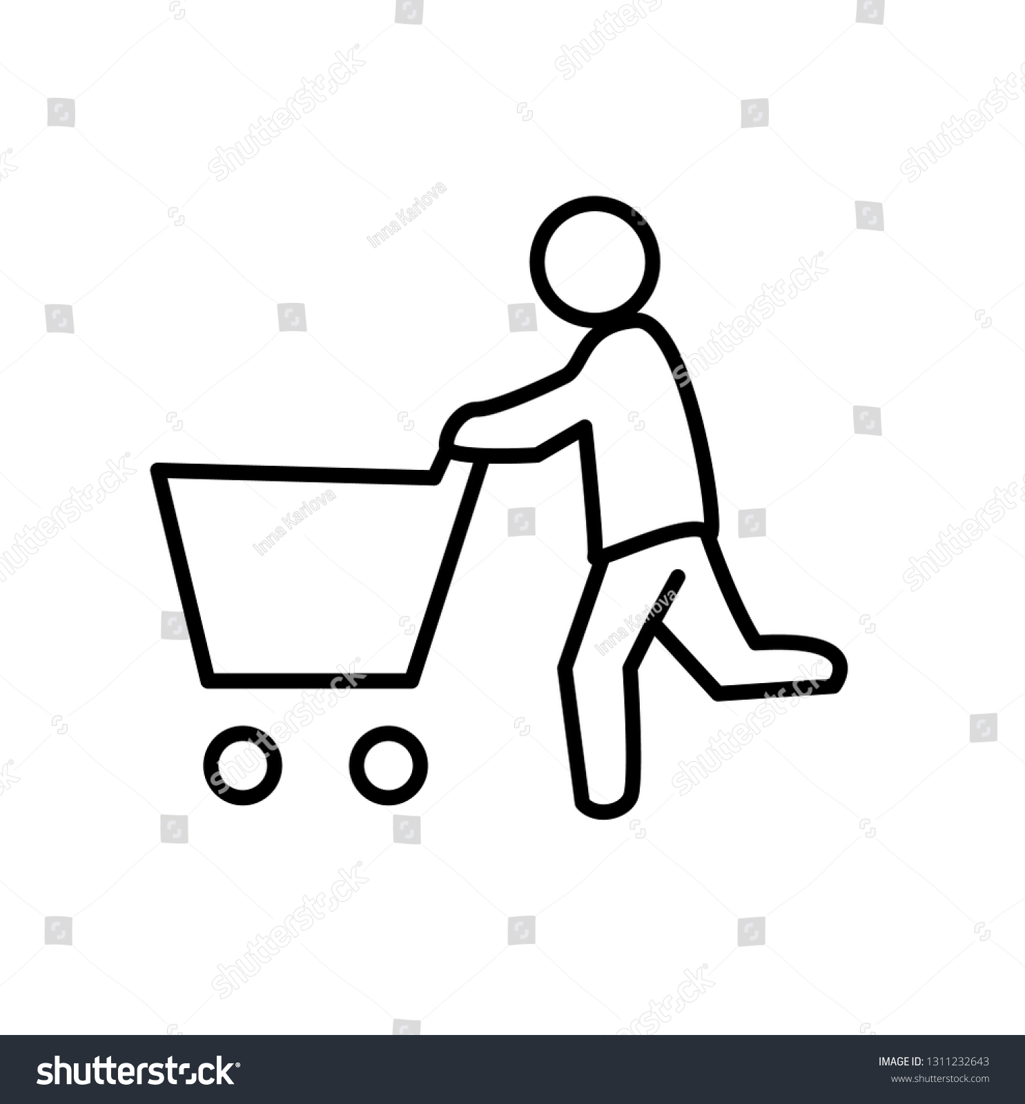 Stick Figure Customer Icon 스톡 벡터로열티 프리 1311232643 Shutterstock