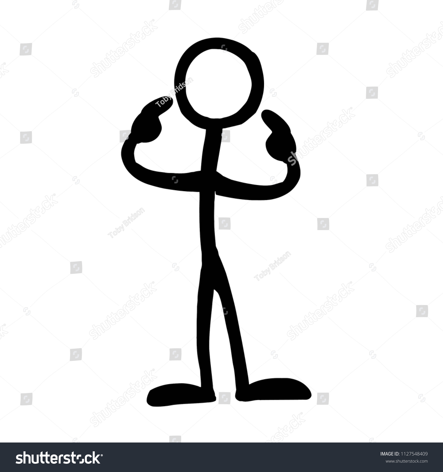 Stick Figure Pointing Myself stockvector (rechtenvrij) 1127548409 Shutterstock