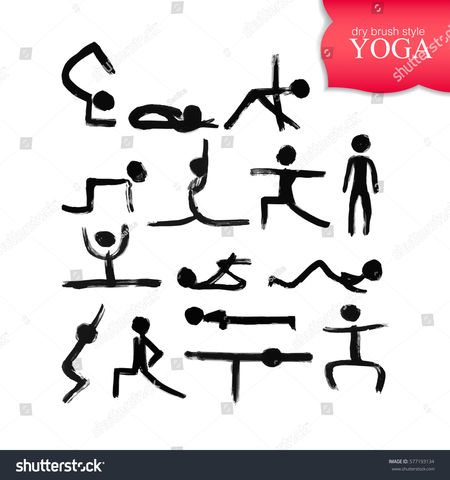 Yoga Poses Stick Figures