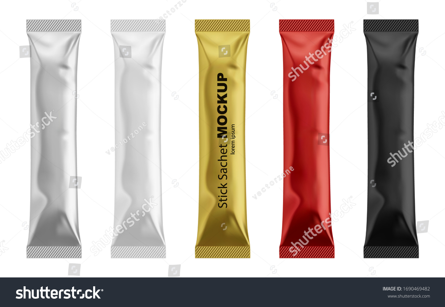 Download Stick Matte Sachet Package Coffee Cacao Stock Vector Royalty Free 1690469482