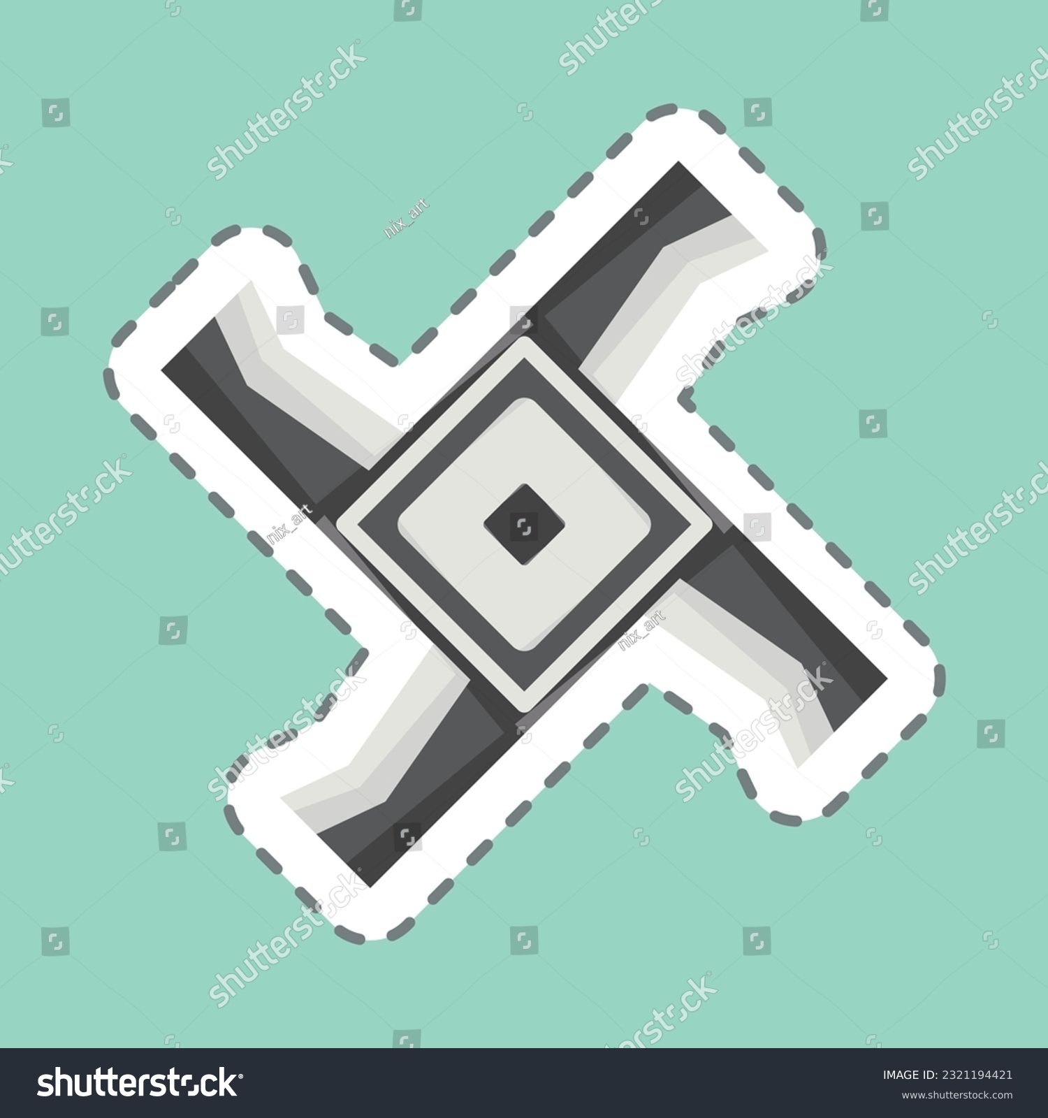 SVG of Sticker line cut Brigid Cross. related to Celtic symbol. simple design editable. simple illustration svg