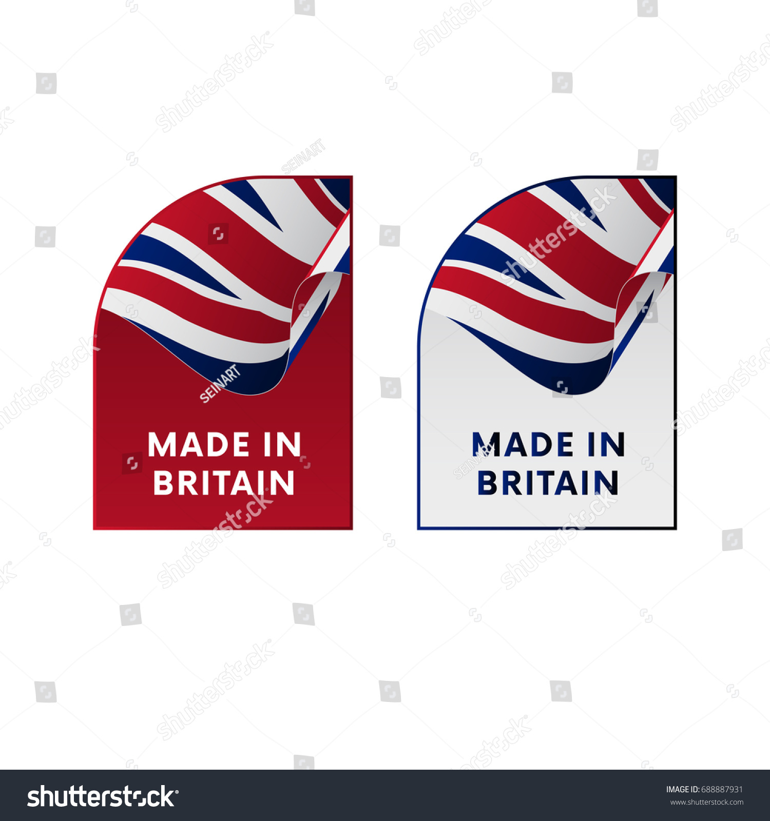 SVG of Stickers Made in Great Britain. Vector illustration. svg