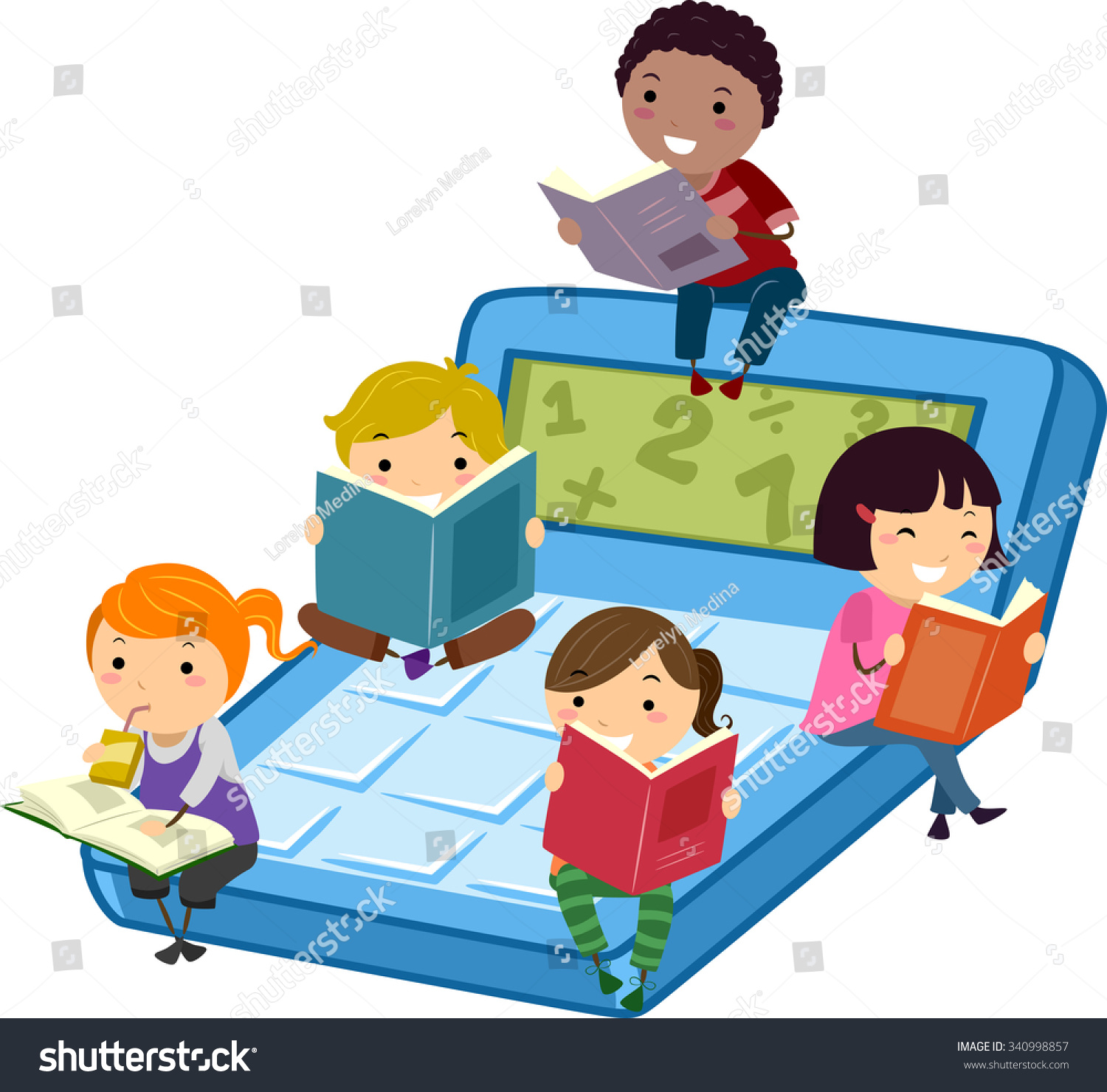 Worksheet Math And Reading worksheet math and reading mikyu free stickman illustration kids sitting on calculator stock vector of a math