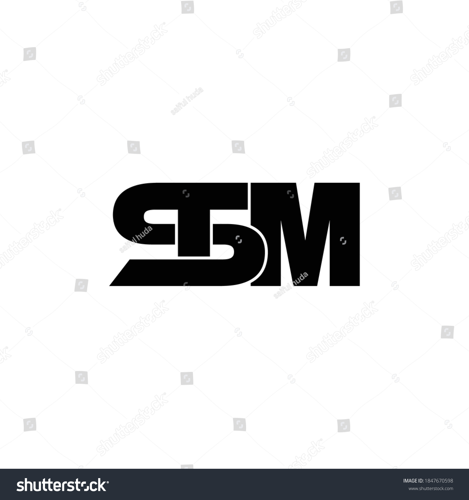 Stm Letter Monogram Logo Design Vector: เวกเตอร์สต็อก (ปลอดค่าลิขสิทธิ์ ...