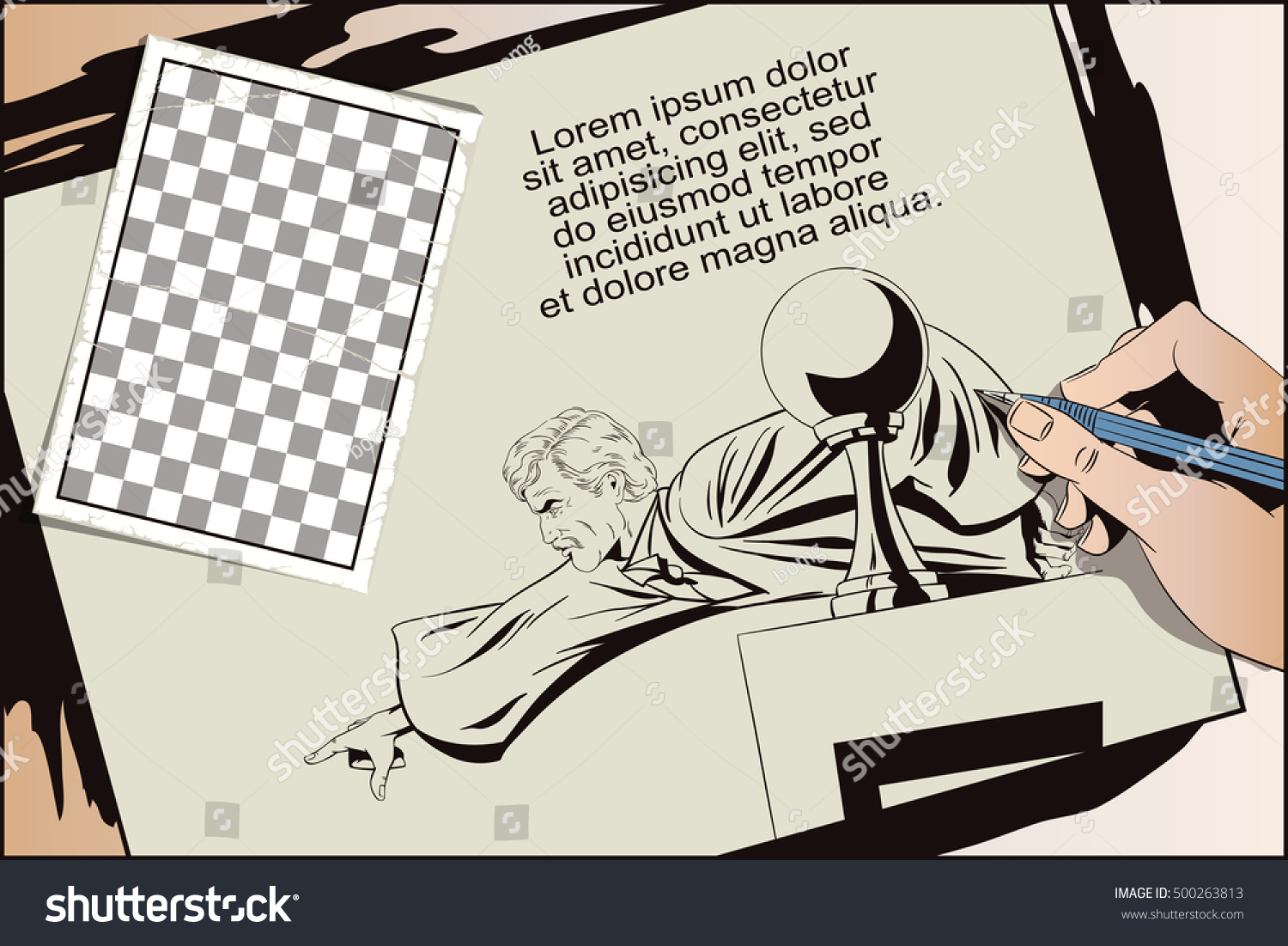 stock illustration people retro style presentation stock vector stock illustration people retro style presentation stock vector, Presentation templates