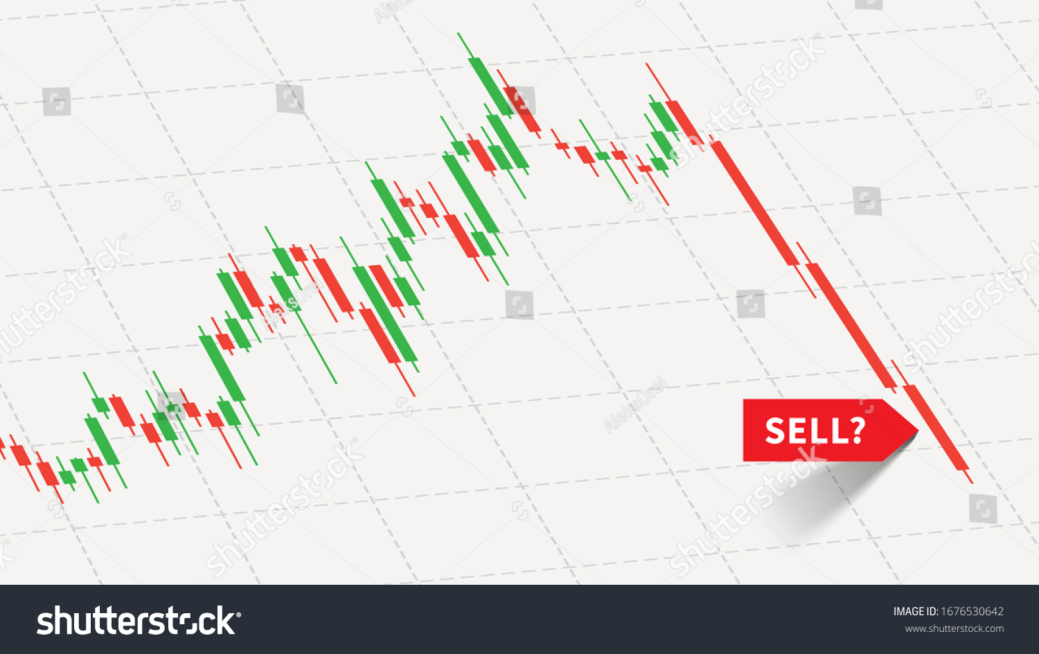SVG of Stock market decline with sell signal vector illustration. Stock market quotes decline concept. Graph illustrating the collapse of the financial market.
 svg