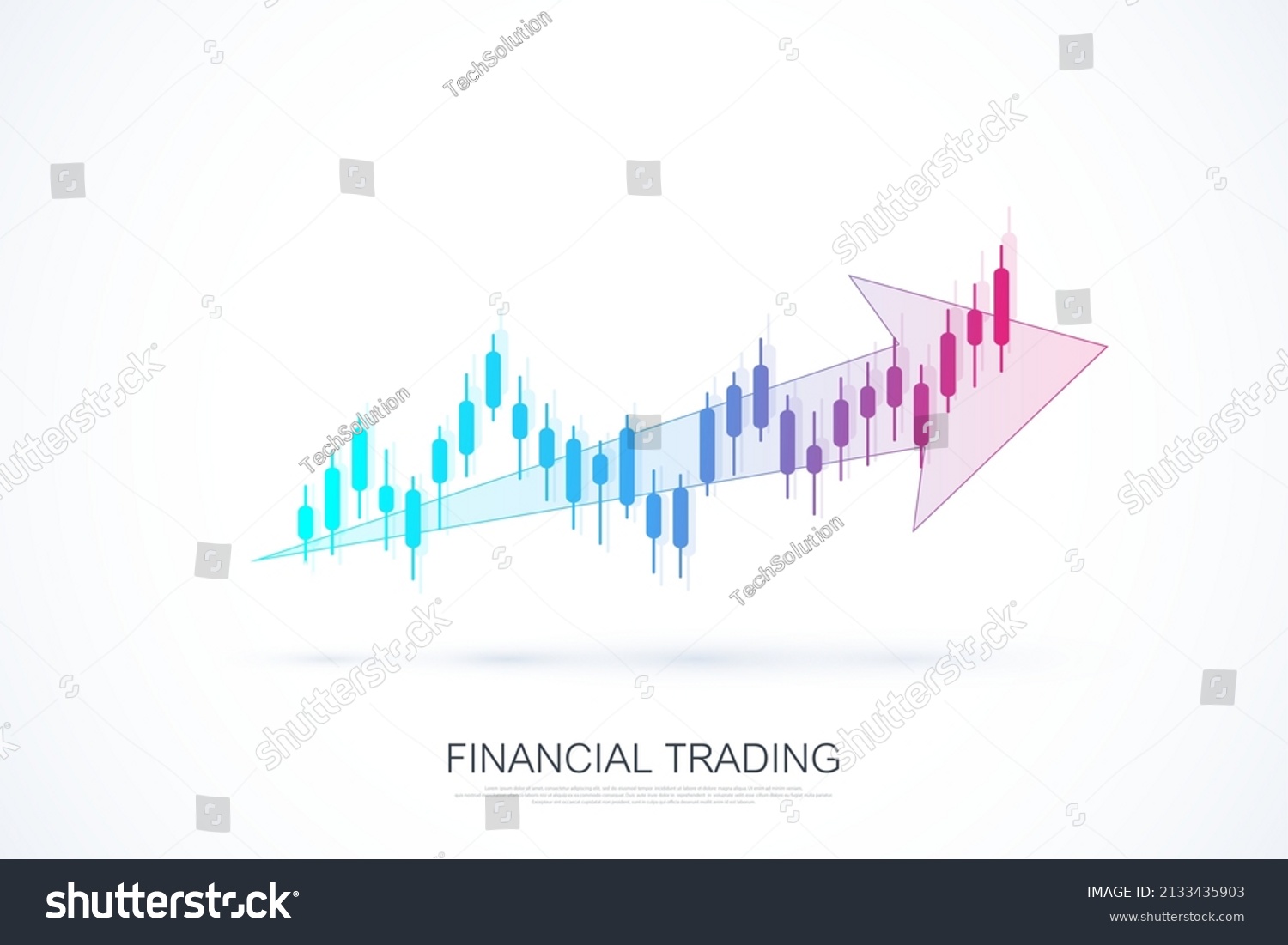 SVG of Stock market or forex trading graph in futuristic concept for financial investment or economic trends business idea. Financial trade concept. Stock market and exchange Candle stick graph chart vector svg